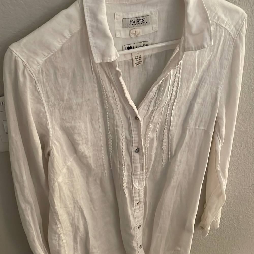 Malvin- linen white, L/US 10